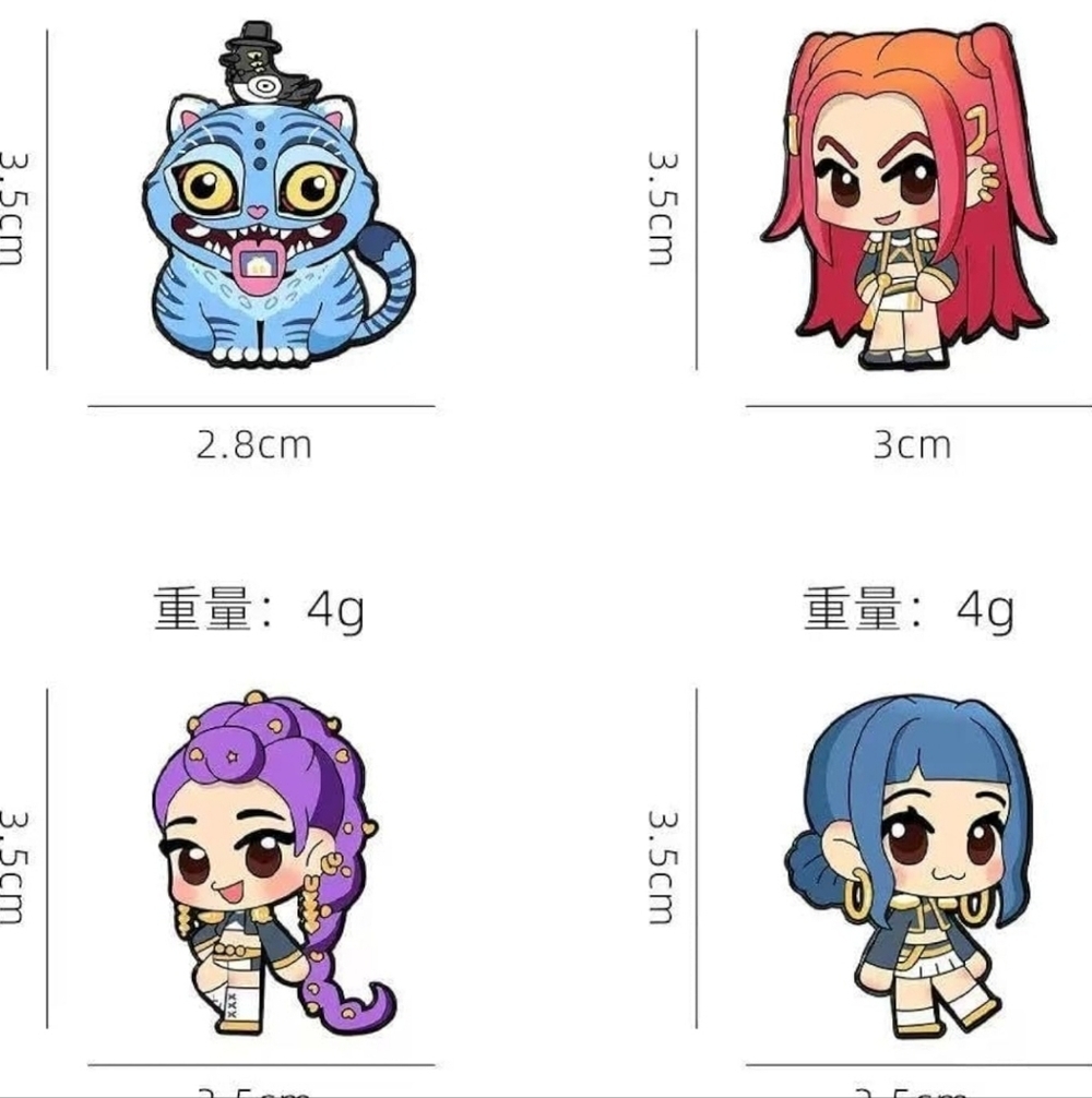 Colorful Cartoon Character Pins Set - Picture 3 of 3